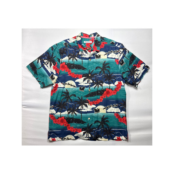 Tommy Bahama Other - Tommy Bahama Men's Holiday Collection "Moonlight in Paradise" Button Up Shirt -L